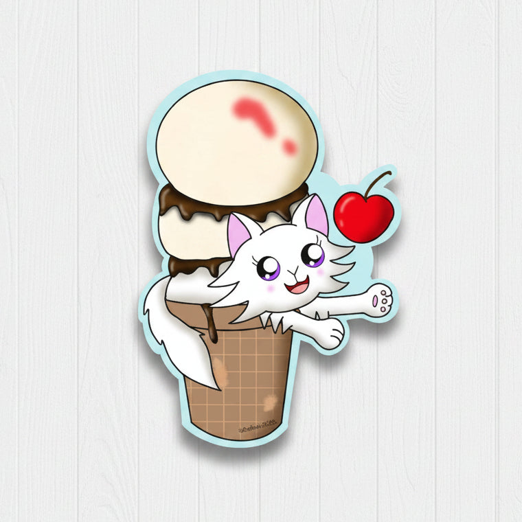 Daisy Ice Cream Sticker