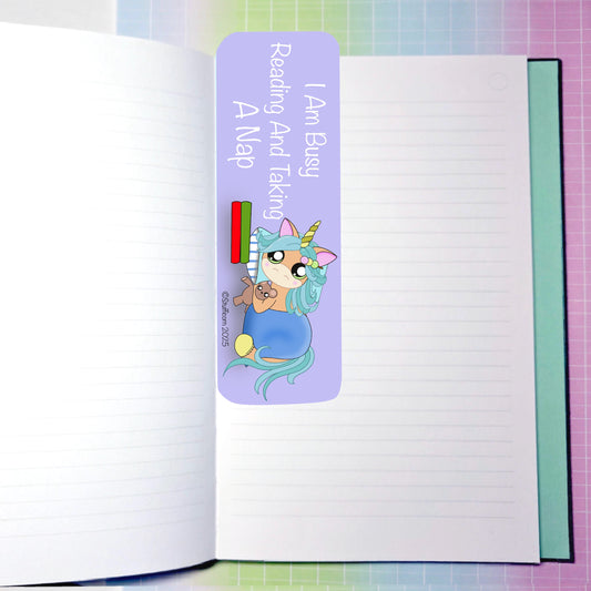 Reading and Napping Bookmark