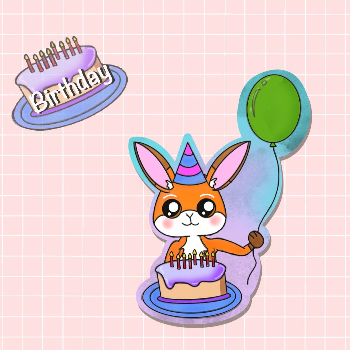 Birthday Jo the Fox Sticker (Birthday Update)