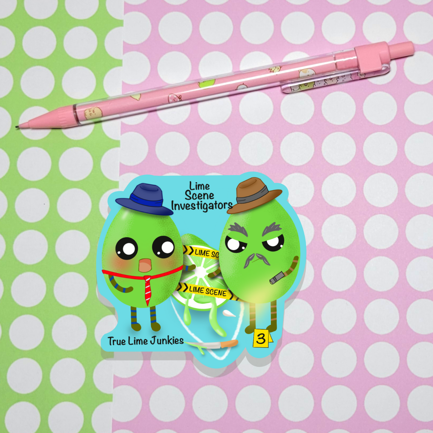 Lime Scene Investigators-Lime Detectives Sticker