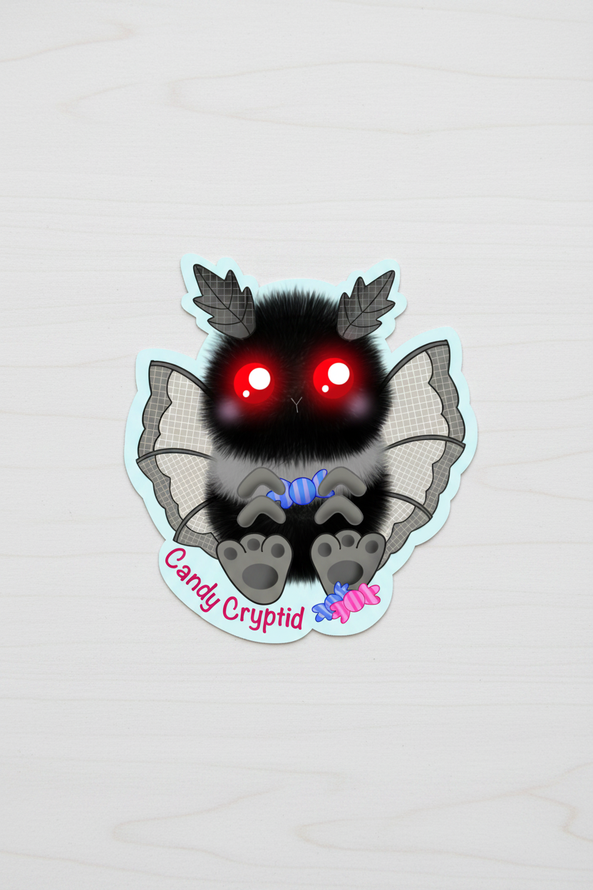 Mothman the Candy Cryptid Sticker