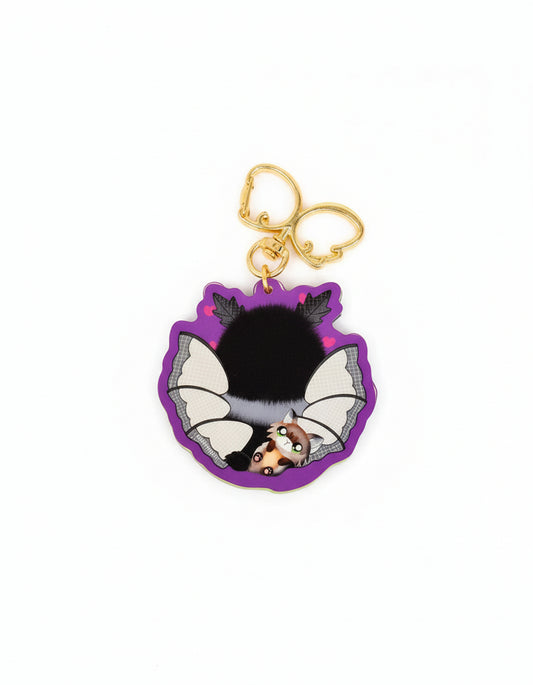 Mothman Wooden Double-sided Keychain