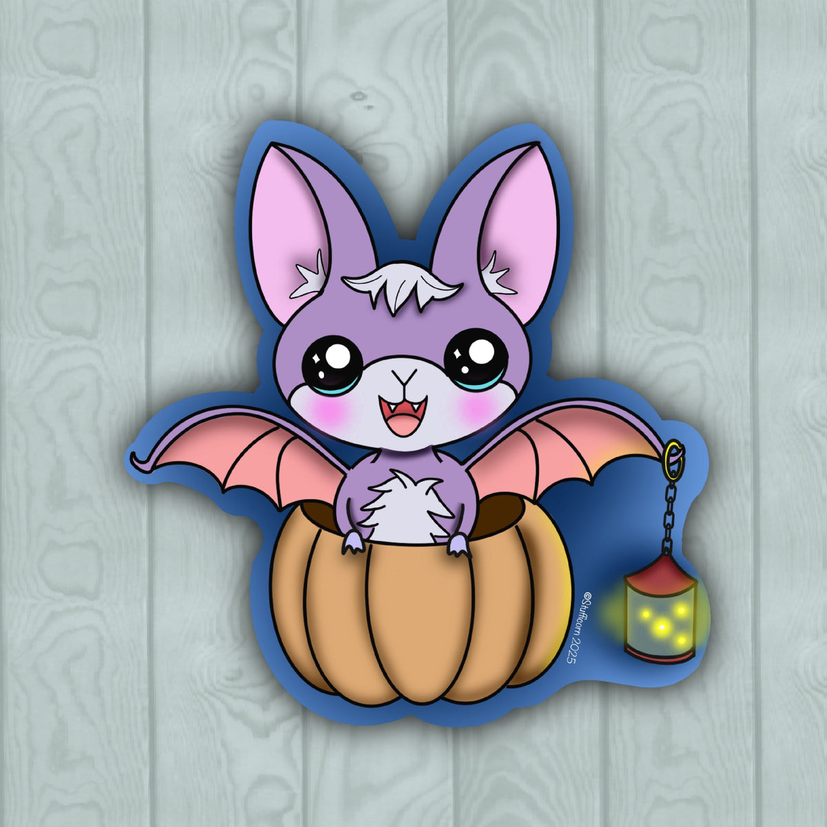Pumpkin Bat Sticker