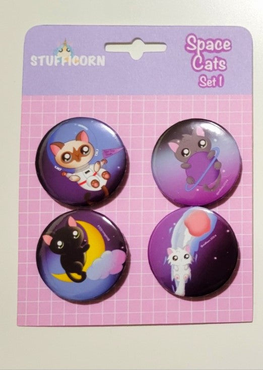 Space Cat Buttons