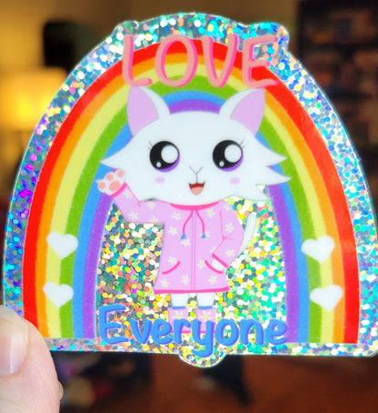Daisy-Love Everyone Anniversary Sticker (Glitter)