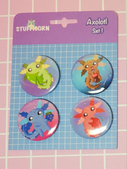 Flavor Axolotl Set 1  And 2 Buttons