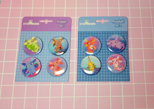Flavor Axolotl Set 1  And 2 Buttons