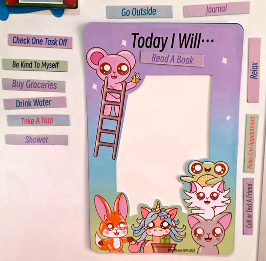Self-Care Dry Erase Board with 12 Magnets
