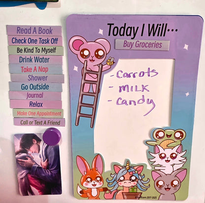 Self-Care Dry Erase Board with 12 Magnets