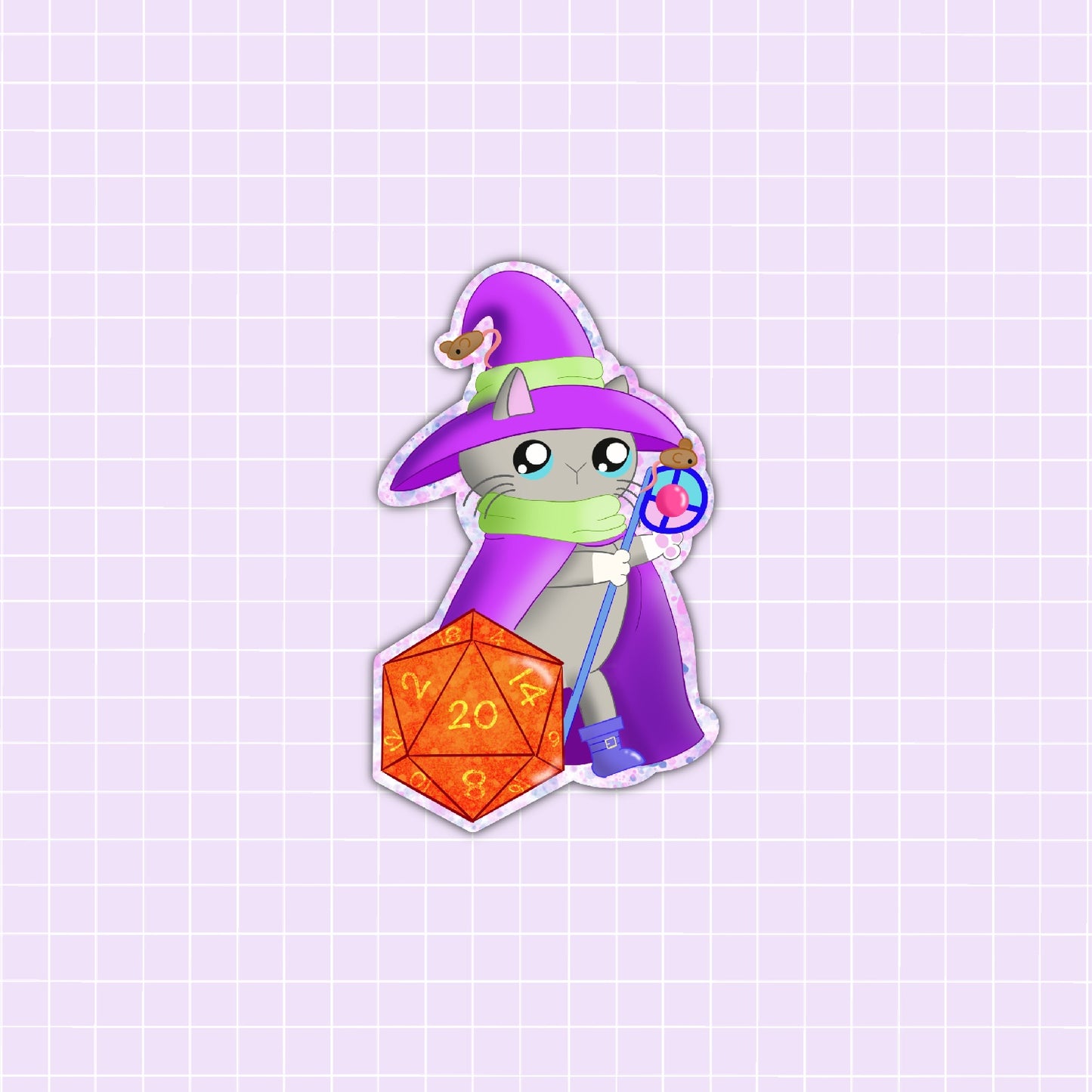 ADF-Grey the Wizard Sticker