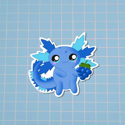 Axolotl-Blue Rasberry Sticker