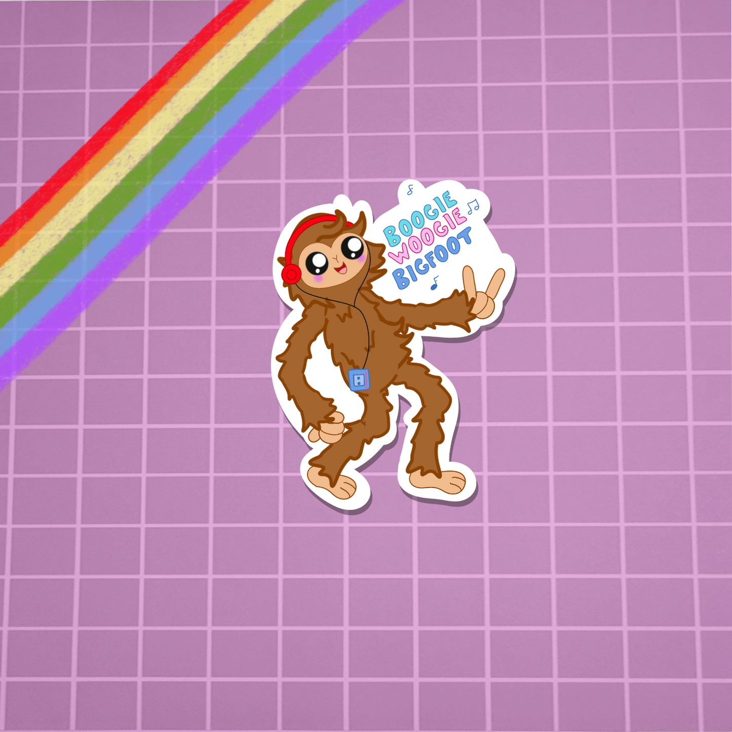 Cryptid-Boogie Woogie Bigfoot Sticker