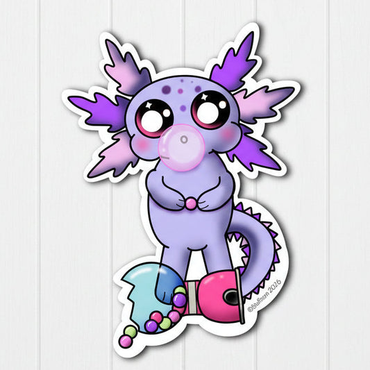 Bubble Gum Axolotl Sticker