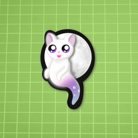 Halloween-Cat Ghost Sticker