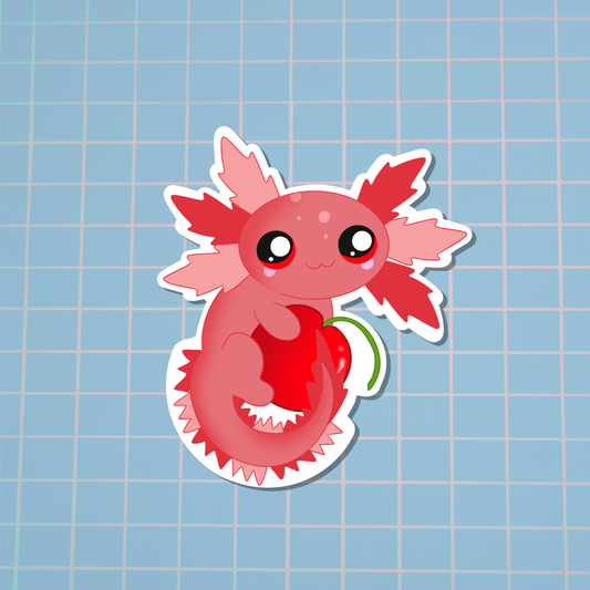 Axolotl-Cherry Sticker