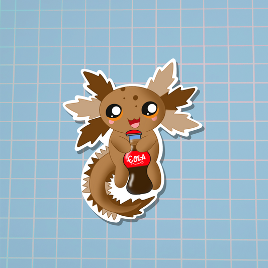 Axolotl-Cola Sticker