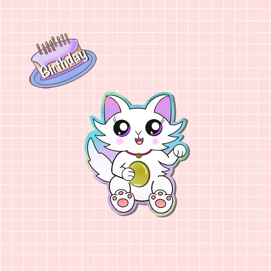 Lucky Cat Daisy Sticker (Birthday Update)