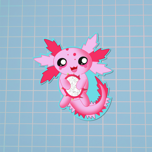 Axolotl-Dragon Fruit Sticker