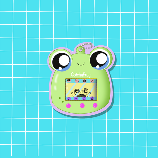 Retro-Gotcha Frog Sticker