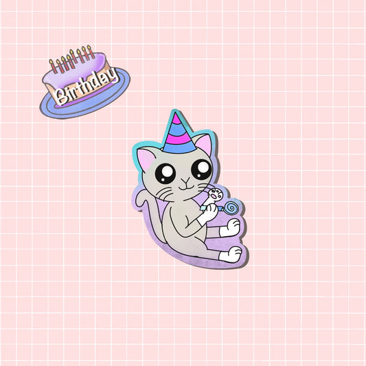 Birthday Grey the Cat Sticker (Birthday Update)
