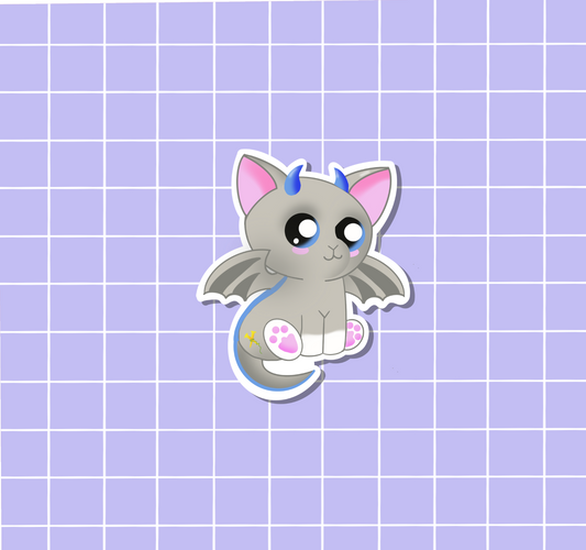 ADF-Grey the Cat Dragon Sticker