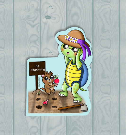 Garden Turtle Sticker