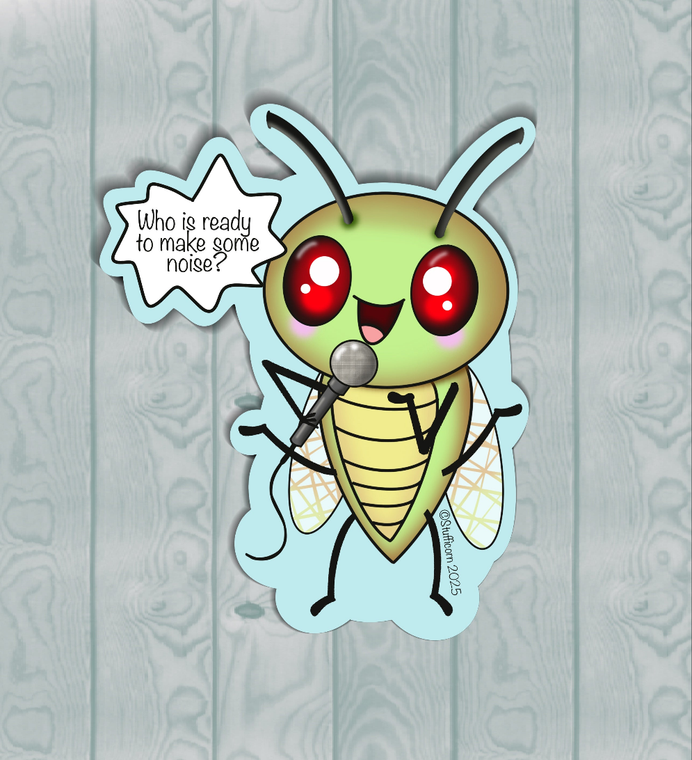 Karaoke Cicada Sticker