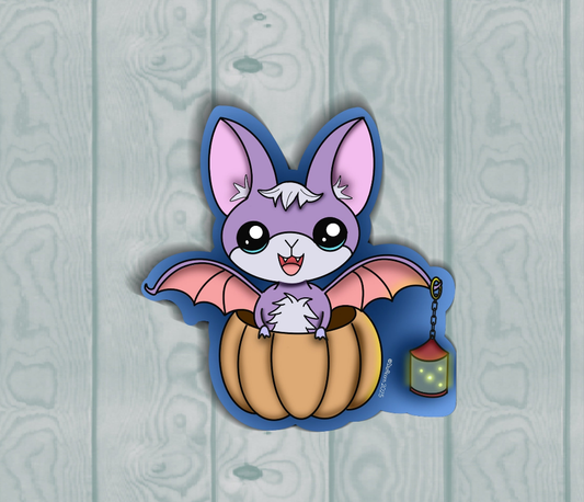 Pumpkin Bat Sticker