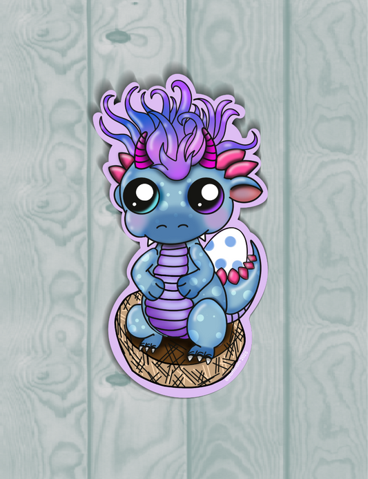 Cute Hoarding Dragon Sticker