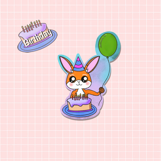 Birthday Jo the Fox Sticker (Birthday Update)