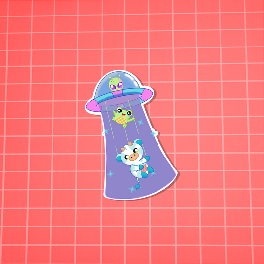 Alien-Luci and Cow Sticker