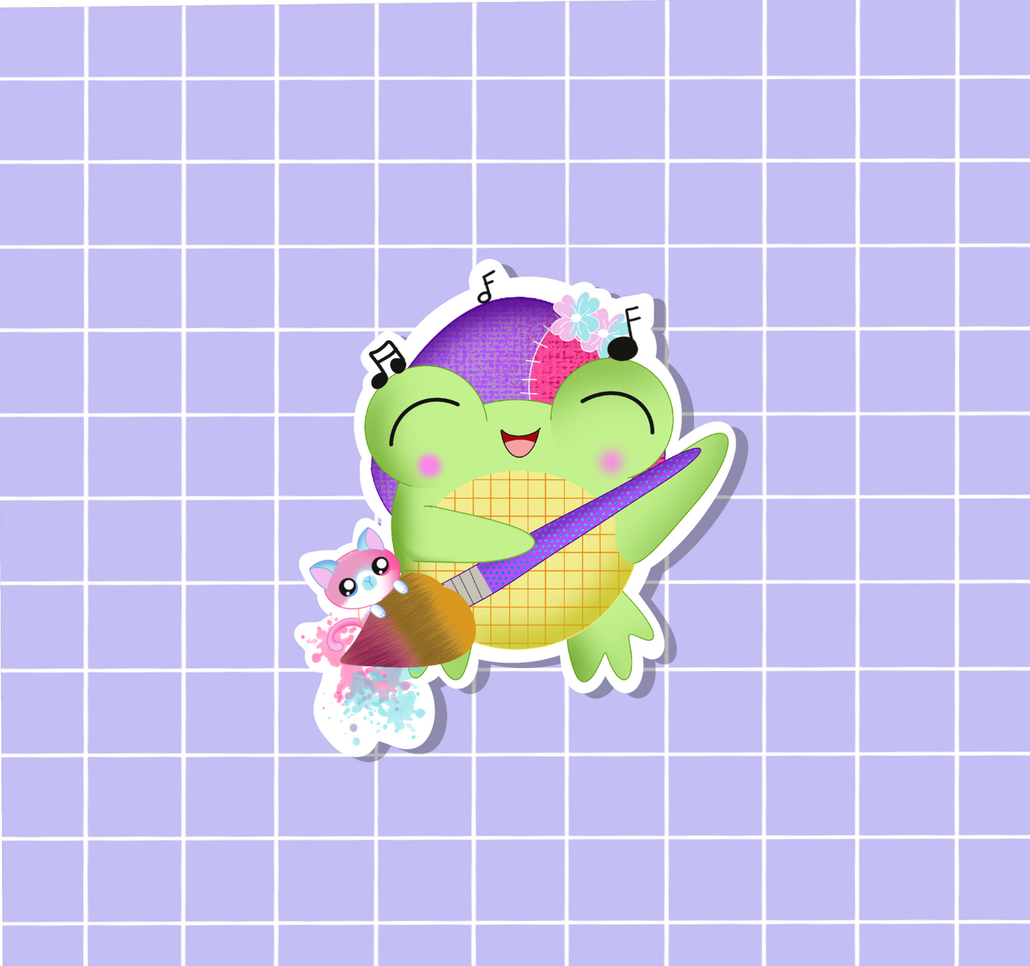 ADF-Luci The Frog Bard Sticker
