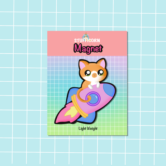 Rocket Cat Magnet