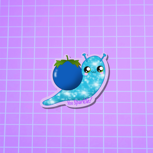 Snail-Blue Berry Sticker