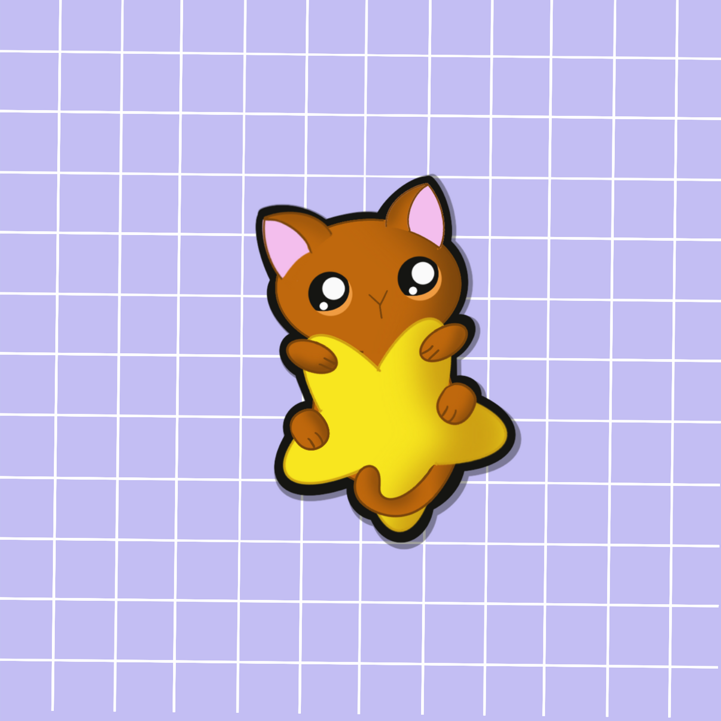 Space Cat-Star Sticker