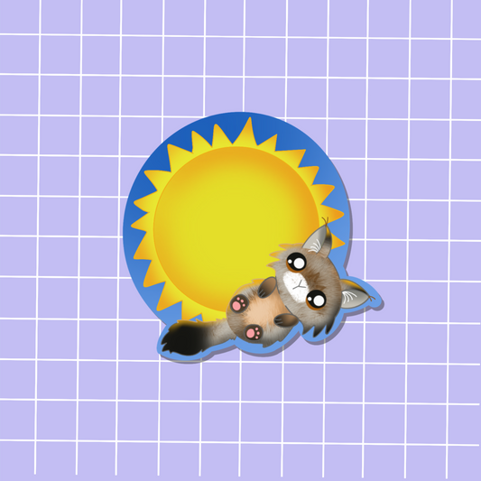 Space Cat-Sun Sticker