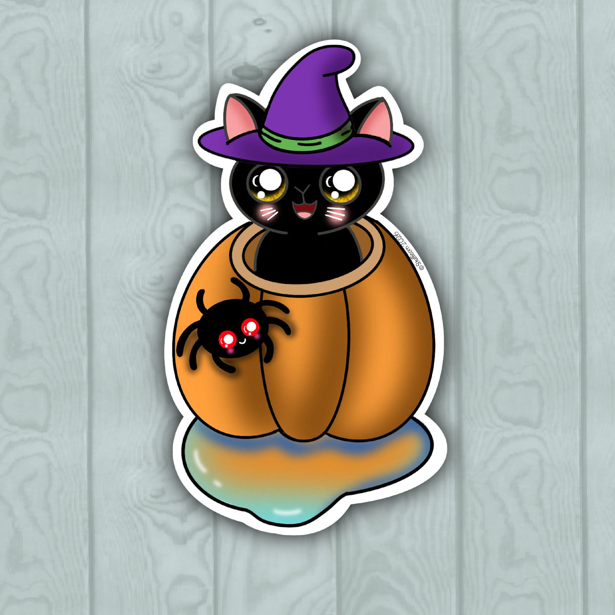 Trixie and Nugget Pumpkin Sticker