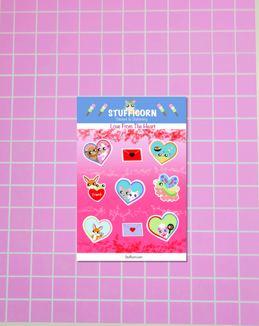 Love From The Heart Sticker Sheet