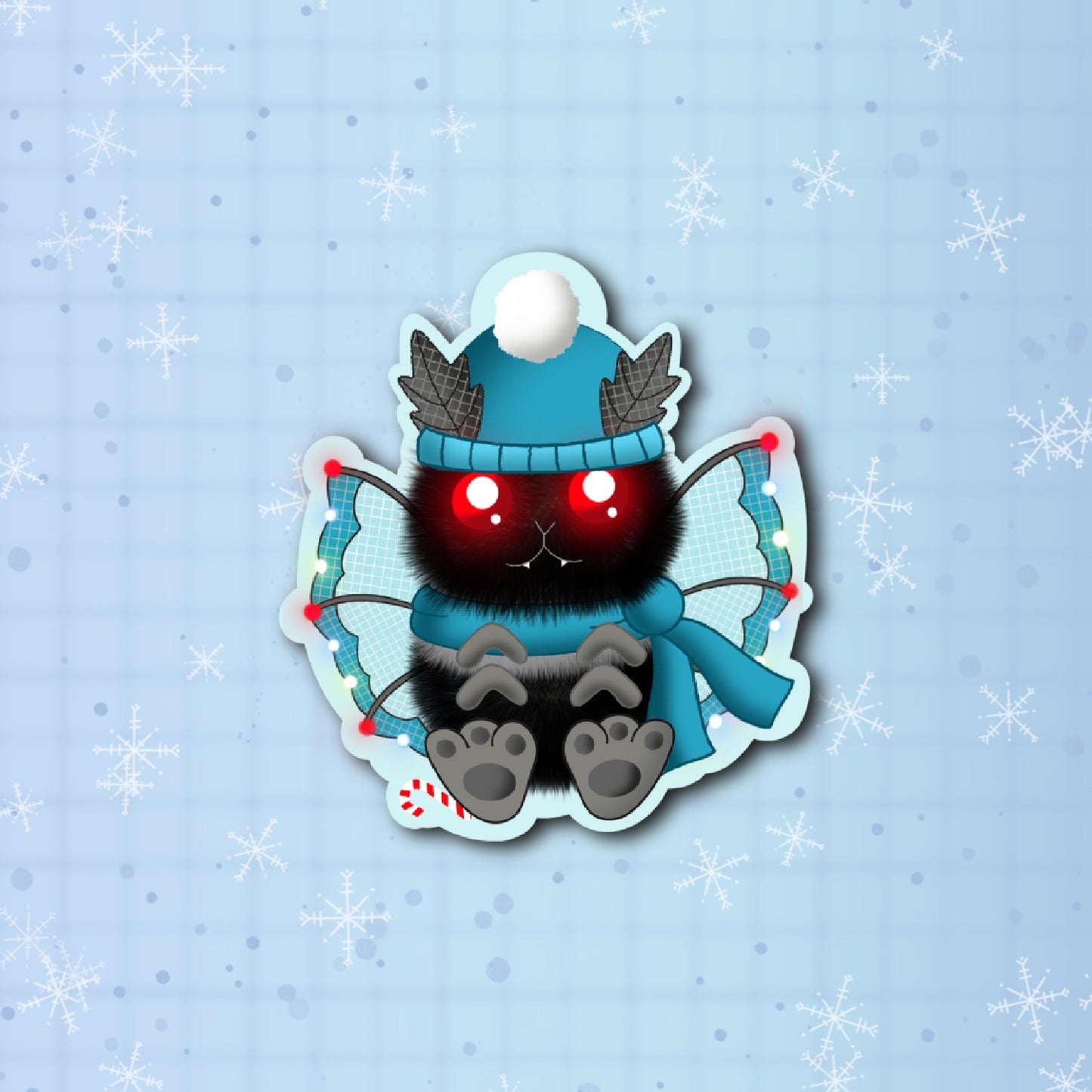 Cryptid-Mothman Winter Sticker