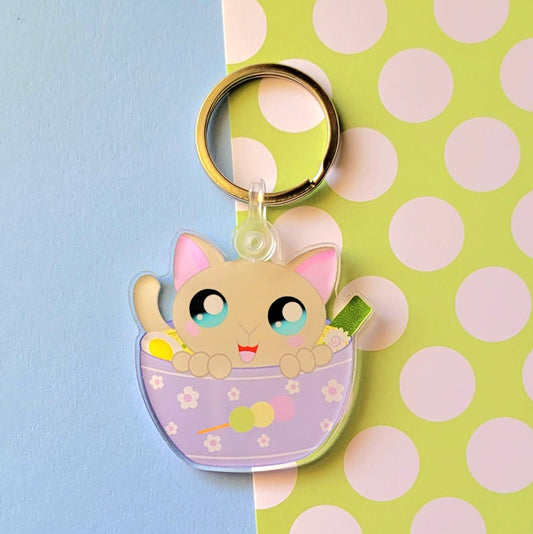 Ramen Cat Keychain